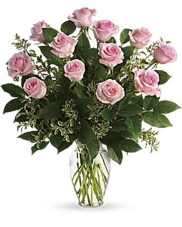 12 Pink Roses