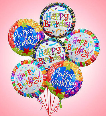 6 Birthday Balloons