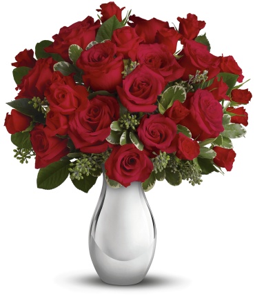 True Romance Bouquet with Red Roses