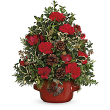 Holly &amp; Pinecones Tree Bouquet